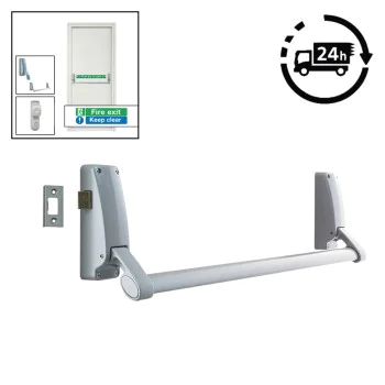 Briton 378 Push Bar Emergency Exit Rim Panic Latch - Push Bar Exit Devices Reversible for LH/RH Doors  - Allegion Briton 378.SE/378.M