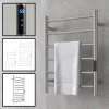 Electric Towel Rail Warmer Bathroom Radiator with Thermostat & Timer - Wall Mounted c/w Touchscreen Control Panel + Timer Chrome / Matt Black 80W - 200W Electric Towel Rail Warmer Bathroom Radiator with Thermostat & Timer - Wall Mounted c/w Touchscreen Control Panel + Timer Chrome / Matt Black 80W - 200W