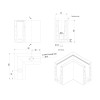 Frameless Aluminium Glass Balustrade 90˚ Corner Piece - 150mm x 150mm