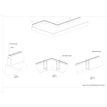 Frameless Glass Balustrade - Aluminium Channel / Extrusion -3m Length for Toughened Glass 0.36kN / 0.74kN / 1.5kN 3m Lengths - 1100mm High (Tested to BS6180:2011) Price per M / Sold in 3m Lengths