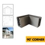 Frameless Aluminium Glass Balustrade 90˚ Corner Piece - 150mm x 150mm