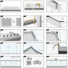 Frameless Aluminium Glass Balustrade 90˚ Corner Piece - 150mm x 150mm