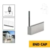 Frameless Aluminium Glass Balustrade 90˚ Corner Piece - 150mm x 150mm