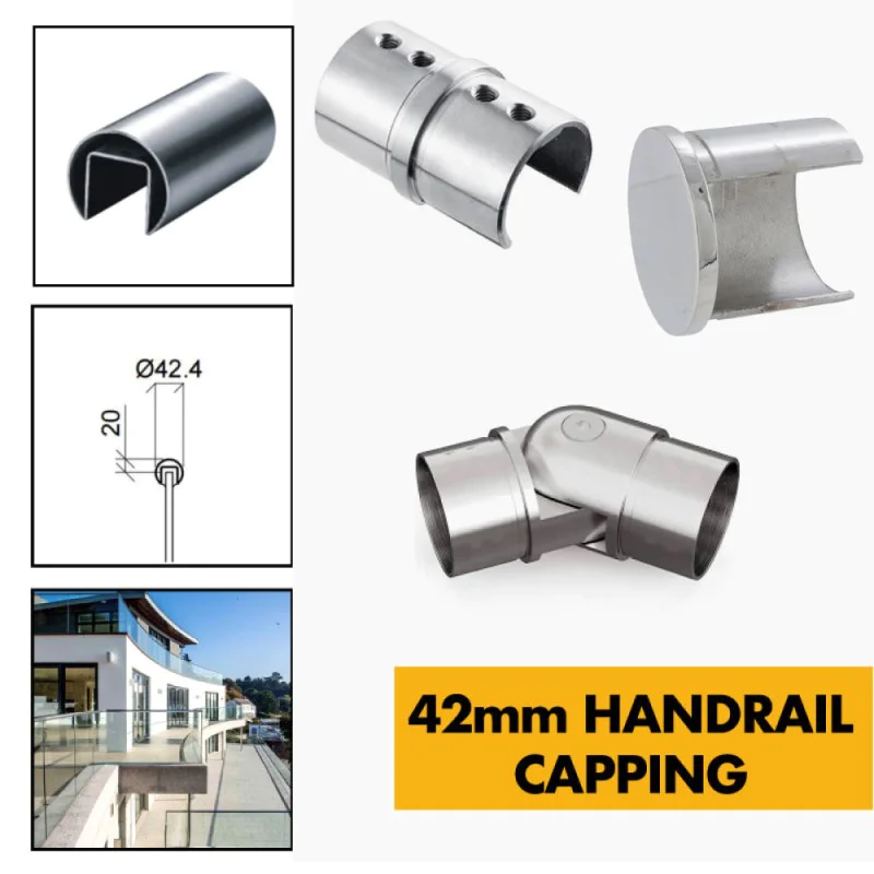 Stainless Steel Handrail Corner / End Cap / Straight Coupler for 12mm Toughened Glass Stainless Steel Handrail Corner / End Cap / Straight Coupler for 12mm Toughened Glass