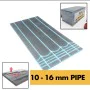 UFH Underfloor Heating Board - BULK PALLET QTY 50/100/150/200 c/w 16mm Channel at 150mm Centres  for 10mm/12mm/16mm Pipe - Wet UFH piped Underfloor Heating Systems (0.72sqm per board)