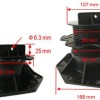 Adjustable Height Pedestal Supports for Decking Joists HEAVY DUTY - 60mm to 140mm - Riser Feet Bases for Composite Decking Joists Sub Frame Adjustable Height Pedestal Supports for Decking Joists HEAVY DUTY - 60mm to 140mm - Riser Feet Bases for Composite Decking Joists Sub Frame