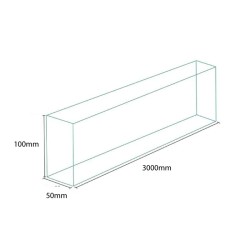 Composite Decking Joists 50 x 100mm - 3m Length WPC Composite Frame Subframe Plastic Lumber Joist Support Frame - Black