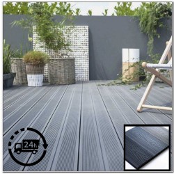 Composite Decking Board Eco Teak Brown Wood Grain Effect 3m - Plastic Decking PVC Decking WPC Decking Hollow Garden Exterior Decking Boards Composite Decking Board Eco Teak Brown Wood Grain Effect 3m - Plastic Decking PVC Decking WPC Decking Hollow Garden Exterior Decking Boards