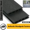 Composite Decking Board Premium Wood Grain / Grooved - Plastic Decking PVC Decking WPC Decking - Black / Grey / Brown / Anthracite - Price Per / Square M (1 sq m)