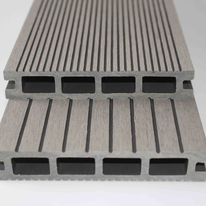 SAMPLE Composite Decking - Grey / Black / Ash / Brown / Anthracite Grey Wood Grain Effect 3m - Plastic Decking PVC Decking WPC Decking Hollow Garden Exterior Decking Boards SAMPLE Composite Decking - Grey / Black / Ash / Brown / Anthracite Grey Wood Grain Effect 3m - Plastic Decking PVC Decking WPC Decking Hollow Garden Exterior Decking Boards