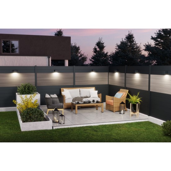 Aluminium Posts for Composite Fencing - 3ft/900mm / 4ft1200mm / 5ft/1500mm / 6ft/1800mm / 8ft/2400mm Black - Fit Above / Below Ground