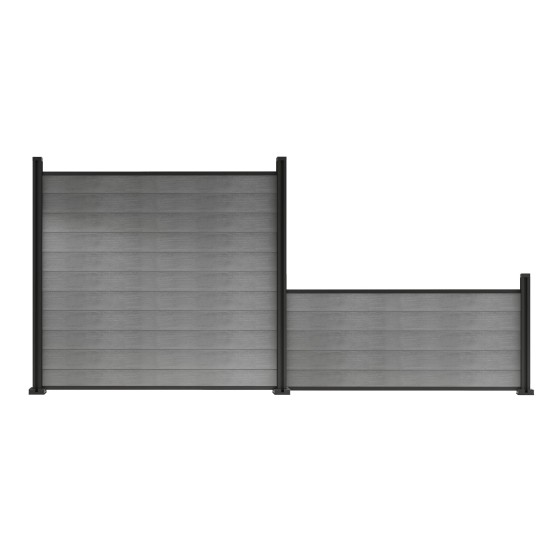 Aluminium Posts for Composite Fencing - 3ft/900mm / 4ft1200mm / 5ft/1500mm / 6ft/1800mm / 8ft/2400mm Black - Fit Above / Below Ground