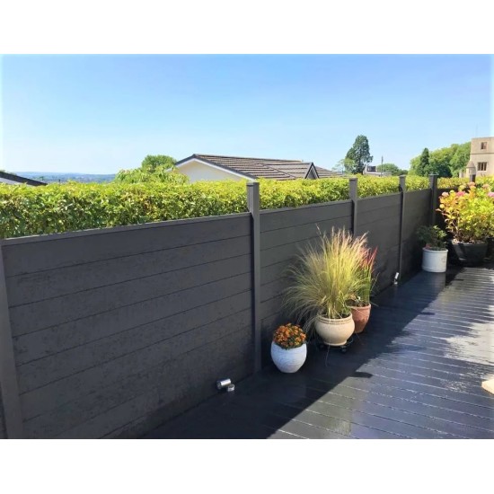 Aluminium Posts for Composite Fencing - 3ft/900mm / 4ft1200mm / 5ft/1500mm / 6ft/1800mm / 8ft/2400mm Black - Fit Above / Below Ground