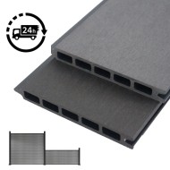 **SAMPLE ONLY** Composite Fence Slats 1800mmm / 6ft - Anthracite / Light Grey - Composite Tonge & Groove Fence Panels Slats