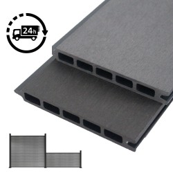 **SAMPLE ONLY** Composite Fence Slats 1800mmm / 6ft - Anthracite / Light Grey - Composite Tonge & Groove Fence Panels Slats