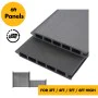 Composite Fence Slats 1800mmm / 6ft - Anthracite / Light Grey - Composite Tonge & Groove Fence Panels Slats