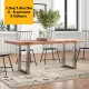 Rustic Industrial Solid Wood Dining Table / Desk / Work Table - Chunky Timber / Steel Legs (Square Box Legs) - 1.5m (150cm) / 1.8m (180cm) / 2m(200cm) c/w silver Square Box Legs x 2 4-8 Persons Rustic Industrial Solid Wood Dining Table / Desk / Work Table - Chunky Timber / Steel Legs (Square Box Legs) - 1.5m (150cm) / 1.8m (180cm) / 2m(200cm) c/w silver Square Box Legs x 2 4-8 Persons