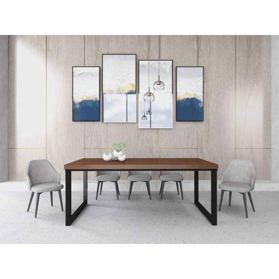 Rustic Industrial Solid Wood Dining Table / Desk / Work Table - Chunky Timber / Steel Legs (Square Legs) - 1.5m (150cm) / 1.8m (180cm) / 2m(200cm) c/w Black Square Box Legs x 2 4-8 Persons - SQUARE EDGE Rustic Industrial Solid Wood Dining Table / Desk / Work Table - Chunky Timber / Steel Legs (Square Legs) - 1.5m (150cm) / 1.8m (180cm) / 2m(200cm) c/w Black Square Box Legs x 2 4-8 Persons - SQUARE EDGE