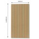 MDF Wall Slat / Strip Panel - MDF Pre-Primed Slatwall panel  / Panelling - Slatted Wall Panels - Paintable 1190mm x  240mm x 18mm 