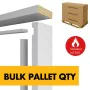 MDF Door Liner  BULK TRADE PACK X 10 - Certified FD30  Primed Door Frame Lining Set c/w Optional 10mm Trench/Grooves for Fire Intumescent Door Strips - 30 Minute Fire Rating - MDF White Painted Primed Door Liner