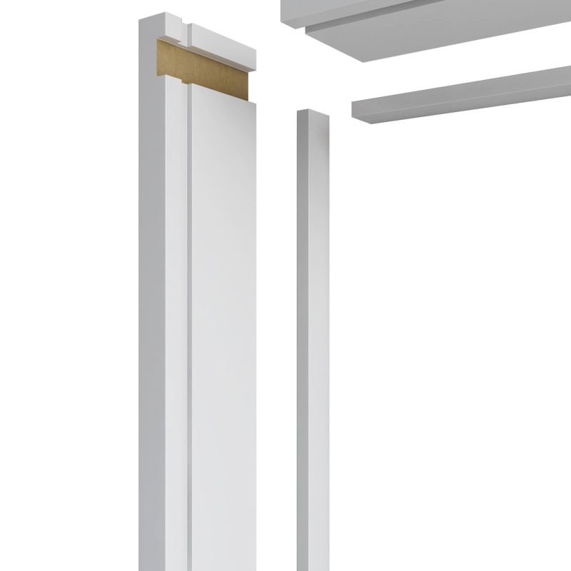 MDF Door Liner  BULK TRADE PACK X 10 - Certified FD30  Primed Door Frame Lining Set c/w Optional 10mm Trench/Grooves for Fire Intumescent Door Strips - 30 Minute Fire Rating - MDF White Painted Primed Door Liner