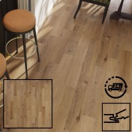 SPC Click Vinyl Tile Flooring (Authentic Oak) Mini Plank with Built in Underlay per Sq M- Click Vinyl Tile Floors for Kitchen,Living Room - LVT Rigid Core Stone Polymer Composite Waterproof Click Tonge & Groove Luxury Vinyl Tile Flooring Authentic Oak