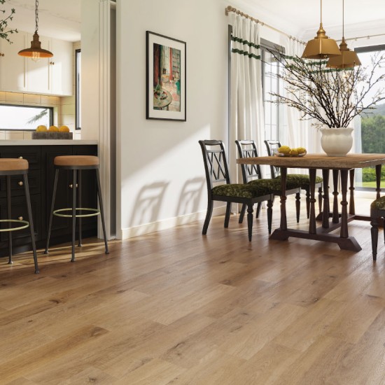 SPC Click Vinyl Tile Flooring (Authentic Oak) Mini Plank with Built in Underlay per Sq M- Click Vinyl Tile Floors for Kitchen,Living Room - LVT Rigid Core Stone Polymer Composite Waterproof Click Tonge & Groove Luxury Vinyl Tile Flooring Authentic Oak