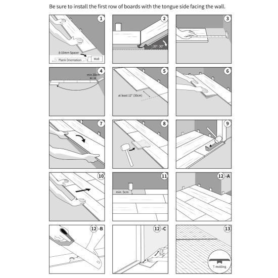 SPC Click Vinyl Tile Flooring (Authentic Oak) Mini Plank with Built in Underlay per Sq M- Click Vinyl Tile Floors for Kitchen,Living Room - LVT Rigid Core Stone Polymer Composite Waterproof Click Tonge & Groove Luxury Vinyl Tile Flooring Authentic Oak