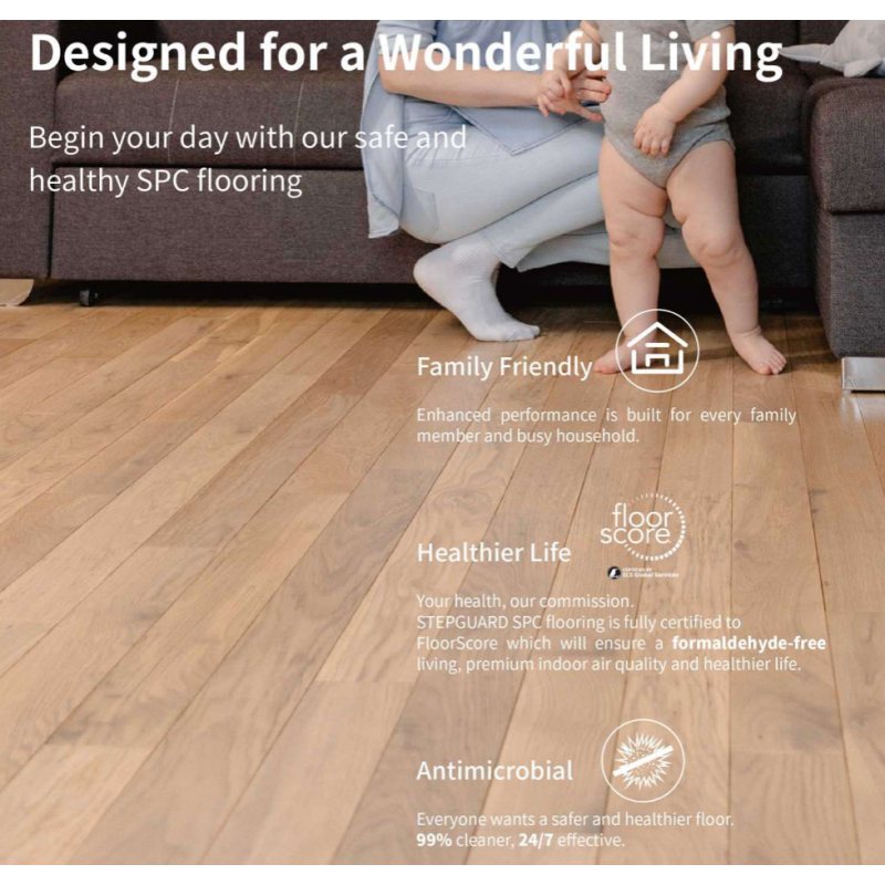 SPC LVT Herringbone Click Flooring Vinyl Tile Rigid Core Stone Polymer Composite Waterproof