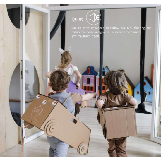 SPC Herringbone Click Flooring (Natural Oak) 5mm + 1mm Underlay Layer  Sold per Sq M - Vinyl Tile - Rigid Core Stone Polymer Composite Waterproof Click Tonge & Groove Luxury Vinyl Tile Flooring Oak