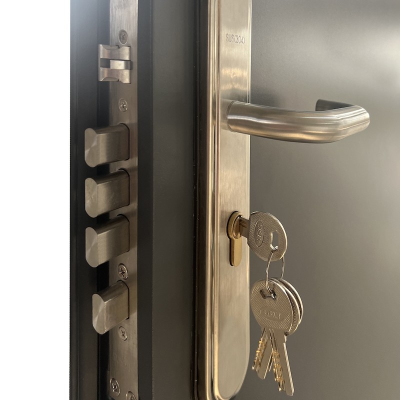 High Security Steel Security Door- 12 Point/Multi Point Locking - Ultra Heavy Duty External Industrial Grade Exterior Outdoor Security Door c/w Part M Low 15mm Threshold DDA Complaint