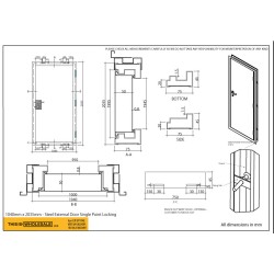 Steel Security Door - Vanity Surround Trim Cover - Angle Profile: 2 x 2100 legs + 1040mm head