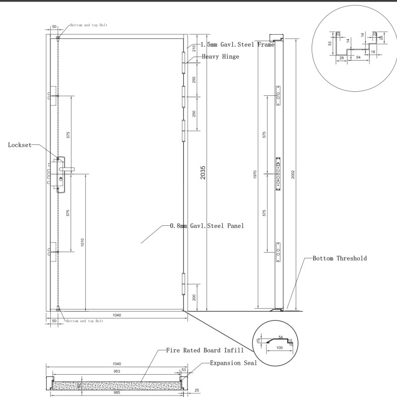 PAS-24 Rated Security Steel Door - 19-Point/Multi Point Locking - Ultra Heavy Duty External  Industrial Grade Exterior Outdoor Security Door