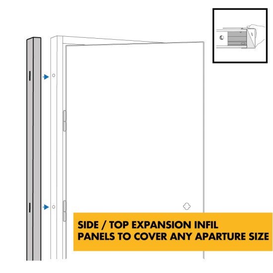 Double Steel Security Personnel Pedestrian Door - Industrial Grade Exterior Outdoor Security Door - 1800mm w x 2035mm h