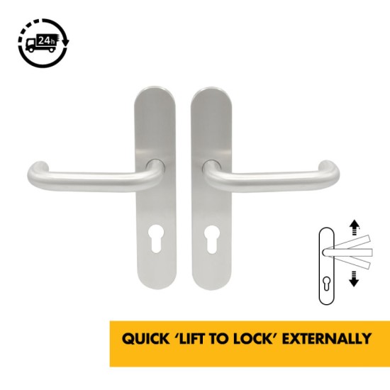 PAS-24 Rated Security Steel Door - 19-Point/Multi Point Locking - Ultra Heavy Duty External  Industrial Grade Exterior Outdoor Security Door