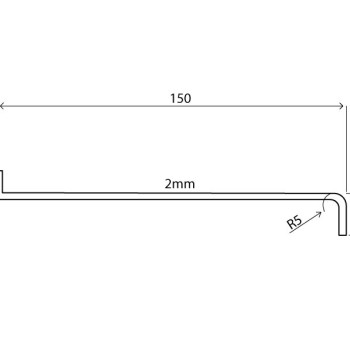 Cill/Sill for Steel Security Door (Cill Plate) - 150mm Depth x 2mm High - 1140mm Length custom Cut to Width - Powder Coated Aluminium Cill/Sill for Steel Security Door (Cill Plate) - 150mm Depth x 2mm High - 1140mm Length custom Cut to Width - Powder Coated Aluminium