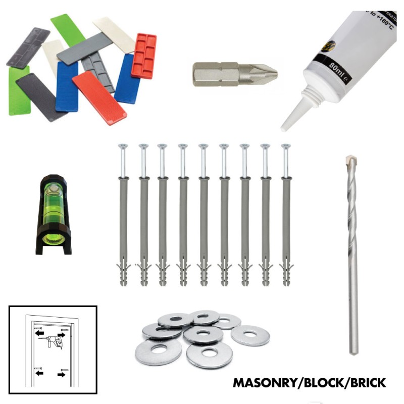 Steel Door Fixing Kit for Masonry / Timber / Steel Installation Steel Door Fixing Kit for Masonry / Timber / Steel Installation