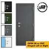 **CLEARANCE** Steel Security Personnel Pedestrian Door - Industrial Grade Exterior Outdoor Security Door for Garage, Warehouse, Shed, Industrial Unit, Lockup, Shed, Shipping Container, Farm Barn