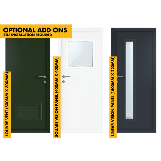 Shipping Container Steel Doors - Single Security Personnel Doors for 20ft / 40ft ISO Shipping Container - Industrial Grade Exterior Outdoor Security Door