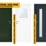 Steel Door + Louvre Air Vent / Glazed Window Vision Panel  - Industrial Grade Exterior Outdoor Security Door for Garage, Warehouse, Shed, Industrial Unit, Lockup, Shed, Shipping Container, Farm Barns