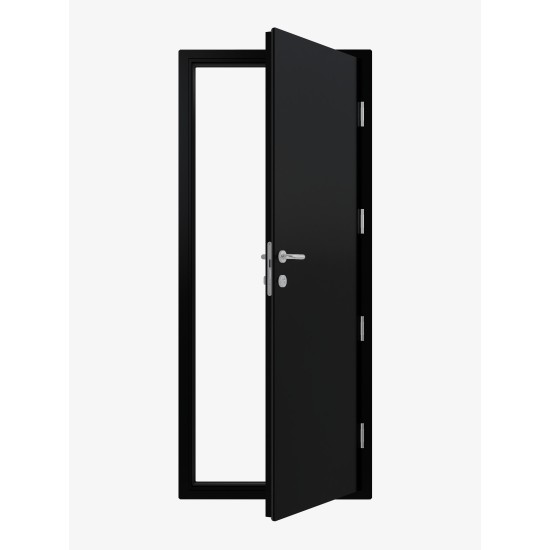 Double Steel Security Personnel Pedestrian Door - Industrial Grade Exterior Outdoor Security Door - 1800mm w x 2035mm h