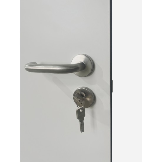 Double Steel Security Personnel Pedestrian Door - Industrial Grade Exterior Outdoor Security Door - 1800mm w x 2035mm h