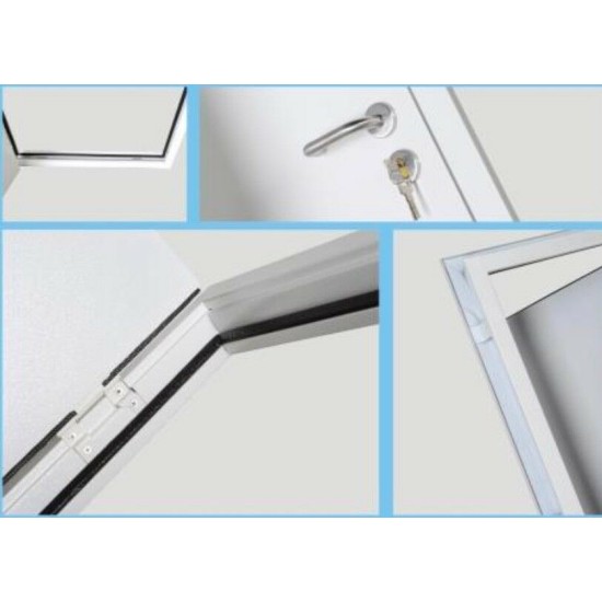 Double Steel Security Personnel Pedestrian Door - Industrial Grade Exterior Outdoor Security Door - 1800mm w x 2035mm h