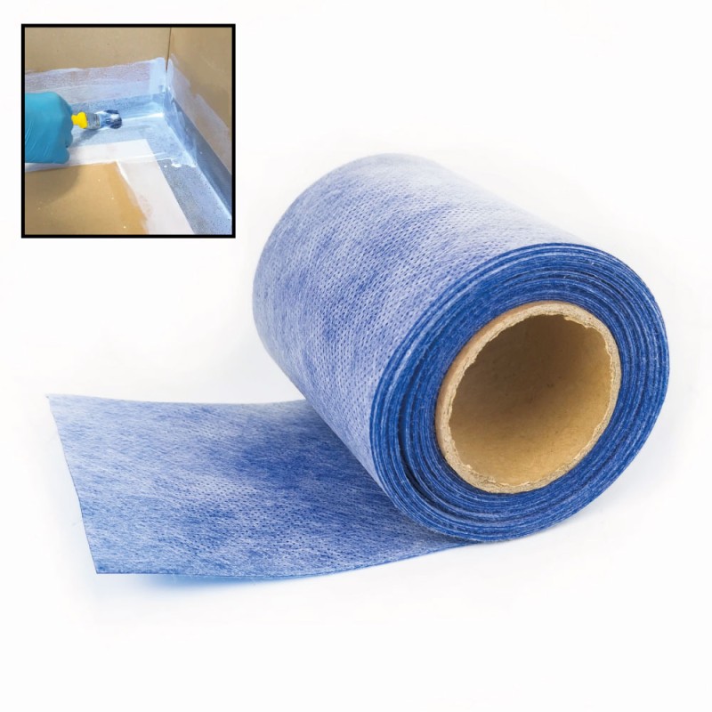 Waterproof Corner Joint / Tanking Membrane for Tile Backer Board - Sealing Fleece Tanking Tape for Showers, Bathrooms, Wetrooms Waterproof Corner Joint / Tanking Membrane for Tile Backer Board - Sealing Fleece Tanking Tape for Showers, Bathrooms, Wetrooms