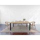 Rustic Industrial Solid Wood Dining Table / Desk / Work Table - Chunky Timber / Steel Legs (4 Corner Legs) - 1.5m (150cm) / 1.8m (180cm) / 2m(200cm) c/w 4 x Black Square Box Legs 4-8 Persons Rustic Industrial Solid Wood Dining Table / Desk / Work Table - Chunky Timber / Steel Legs (4 Corner Legs) - 1.5m (150cm) / 1.8m (180cm) / 2m(200cm) c/w 4 x Black Square Box Legs 4-8 Persons