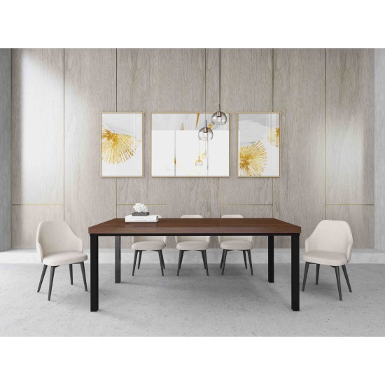 Rustic Industrial Solid Wood Dining Table / Desk / Work Table - Chunky Timber / Steel Legs (4 Corner Legs) - 1.5m (150cm) / 1.8m (180cm) / 2m(200cm) c/w 4 x Black Square Box Legs 4-8 Persons Rustic Industrial Solid Wood Dining Table / Desk / Work Table - Chunky Timber / Steel Legs (4 Corner Legs) - 1.5m (150cm) / 1.8m (180cm) / 2m(200cm) c/w 4 x Black Square Box Legs 4-8 Persons