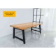 Rustic Solid Wood Rustic Dining Table / Desk / Work Table - Chunky Timber / Black Steel Legs (A-Frame Legs) - 1.5m (150cm) / 1.8m (180cm) / 2m(200cm) c/w Black A-FrameLegs x 2 4-8 Persons - SQUARE EDGE Rustic Solid Wood Rustic Dining Table / Desk / Work Table - Chunky Timber / Black Steel Legs (A-Frame Legs) - 1.5m (150cm) / 1.8m (180cm) / 2m(200cm) c/w Black A-FrameLegs x 2 4-8 Persons - SQUARE EDGE