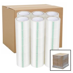 Clear Packing Tape 48mm x 66m - Clear Packaging Parcel Tape Clear - 72 Rolls Bulk Pack