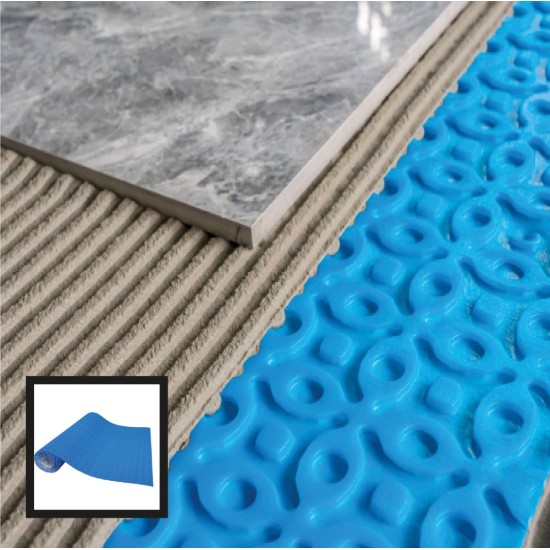 Tile decoupling mat / anti-crack matting - uncoupling waterproof membrane rapid mat durable base roll for under tile 3.6mm