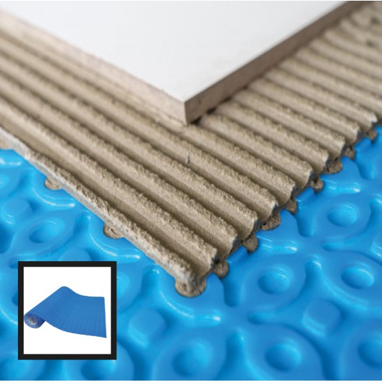 Tile decoupling mat / anti-crack matting - uncoupling waterproof membrane rapid mat durable base roll for under tile 3.6mm